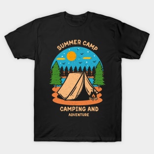 Outdoor Summer Camp Camping Adventure Mountain Forest T-Shirt